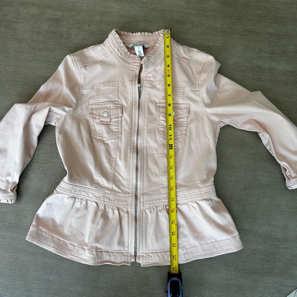 White House Black Market Light Pink woman’s  cotton size 4 Jacket - Picture 7 of 8